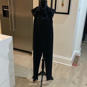 Black jumpsuit, spaghetti strap